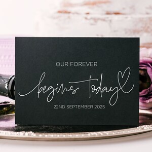 Jolie carte de mariage pour mon marié, Notre vie commence aujourd'hui, mari le jour du mariage, cadeau pour le futur marié, pour le futur marié, future épouse