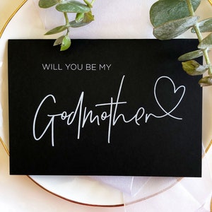 GodMother to Be Proposition Card, Will You Be My Godmother Request Card, Christening Gift, Baptism Gift, God Mother Asking Card CS