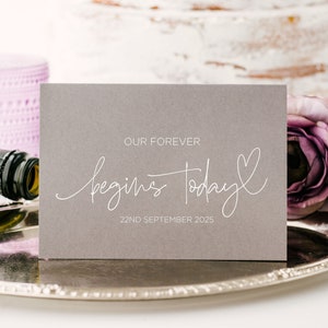 Jolie carte de mariage pour mon marié, Notre vie commence aujourd'hui, mari le jour du mariage, cadeau pour le futur marié, pour le futur marié, future épouse