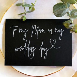 Cadeaux noir et blanc pour la mère de la mariée, cadeau pour la mère du marié, mère de la mariée, carte-cadeau pour maman, cadeau de mariage pour maman le jour de mon mariage CS