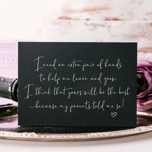 Black Will You Be My GodParents Proposition Card, Marraine Demande, Cadeau de baptême, Baptême, Guide Parent Ask, Extra Pair of Hands, Naming