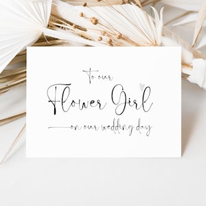 Danke, dass Sie mein Blumenmädchen sind, Danksagungskarte für die Hochzeit, unsere Geschenkideen für Blumenmädchen, für Brautjungfern von Braut und Bräutigam, die heiraten