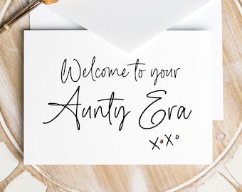 Tarjeta de anuncio de embarazo para tías, tarjeta de revelación de embarazo para amigas, vas a ser tía, tarjeta para futura tía, estoy esperando