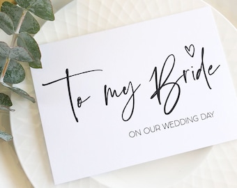 Card For Bride, Card From Groom, To Bride Card, For Wedding Day, To My Bride On Our Wedding Day, Card Bride, To Be Card, Wife To Be Card BT