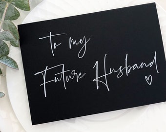 Black and White Card From Bride to Groom, To My Future Husband Card, Gift For Groom, To My Groom Card, Wedding Day Card, For Fiance BT