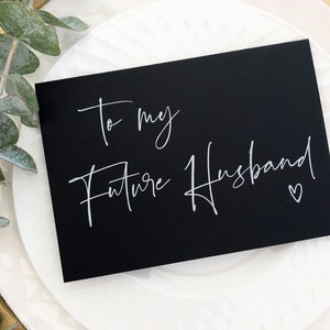 Carte noir et blanc de la mariée au marié, carte de mon futur mari, cadeau pour le marié, carte de mon marié, carte de mariage, pour fiancé BT