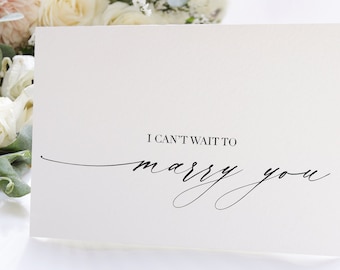 No puedo esperar para casarme contigo Tarjeta de boda, Regalo para el novio de la novia, Regalos para el novio, Para mi esposo, Regalo para la novia, Regalo de boda para la esposa, libra
