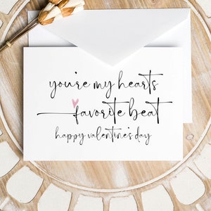 Leuke Valentijnsdagkaart voor vriend, je bent mijn hart favoriete beatkaart voor vrouw, V-dagkaart vriendin, ik hou van je kaart