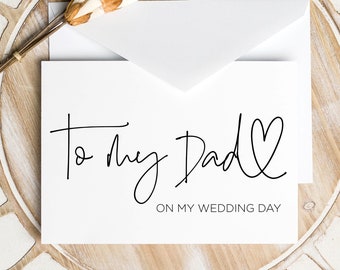 To My Dad On My Wedding Day, Card Father Of The Bride Card, Dad of Bride Gift, Dad Gift Wedding, To My Dad, Father of Groom Gift BT