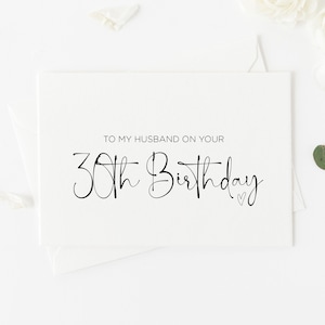 Tarjeta de esposo para el cumpleaños del esposo, primer cumpleaños como mi esposo esposa, tarjeta de la esposa, cumpleaños del esposo, tarjeta de te amo, tarjetas lindas de aniversario