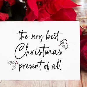 Faire-part de grossesse de Noël pour soeur, cadeau de grossesse pour les parents, je suis enceinte, jolie idée d'annonce de nouveau-né pour les amis