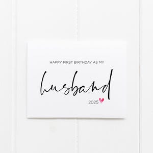 Card for Husband Birthday, First Birthday as My Husband, Card From Wife, Hubby Birthday, I Love You Card, Anniversary, Cute Cards, Heart
