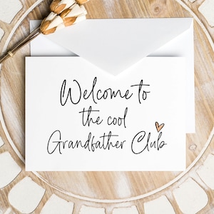 Faire-part de grossesse cool du Club des grands-pères, faire-part de grossesse pour papa, vous allez être grand-père, futur grand-père pour maman, futur grand-père