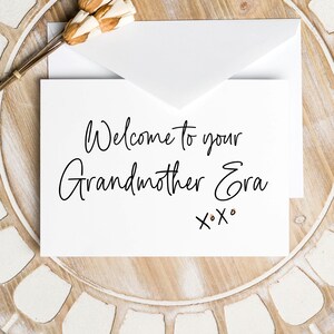 Schwangerschaftsankündigungskarte für Mutter, Schwangerschaftskarte für Oma zu sein, Willkommen bei Ihrer Großmutter-Ära, Geschenk für Mama Mama