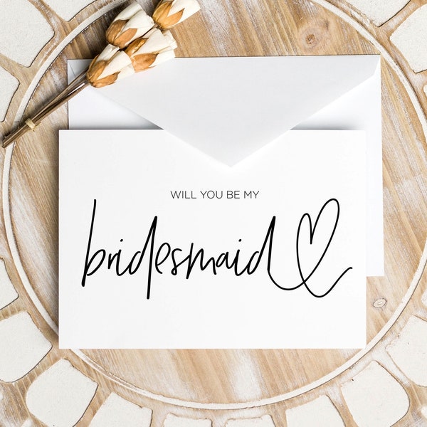 Will You Be My Bridesmaid Card, Bridesmaid Proposal Invite, Bridal Party Proposal Cards, Bridesmaid Invitation From Bride and Groom Gift