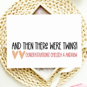 Tarjeta de felicitación por embarazo y nacimiento de gemelos personalizada, felicitaciones por el embarazo de una hermana, regalo para una futura mamá de gemelos