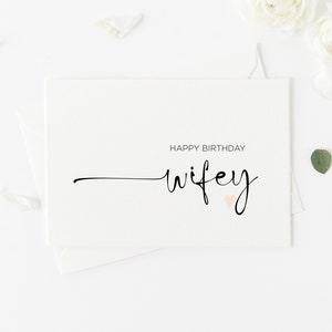 Tarjeta de esposa para cumpleaños de esposa, primer cumpleaños como mi esposo esposa, tarjeta de esposa, cumpleaños de esposo, tarjeta de amor, tarjetas lindas de aniversario