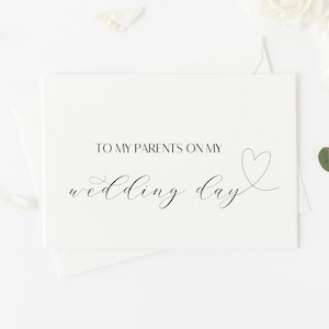 Cadeaux pour les parents de la mariée, Cadeau pour les parents du marié, Parents de la mariée, Maman, Papa, Carte maman, Jour du mariage de mes parents, Cœur, Mariage simple