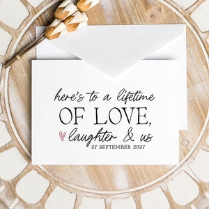 Faire-part de mariage simple pour le marié, rires d'une vie, mari le jour du mariage, cadeau pour le futur marié, pour le fiancé de la future épouse