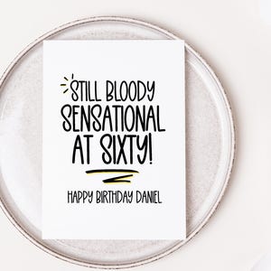 Personalisierte 60. Geburtstagskarte, für Mama Papa alles Gute zum Geburtstag, Andenken, Geschenk, individuell für die Elternparty