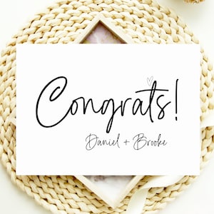 Felicitaciones personalizadas a la nueva tarjeta de boda MR & MRS, regalo de novia y novio, tarjeta personalizada del día de la boda, compromiso de felicitaciones personalizado
