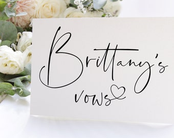 Custom Wedding Vows, Bride and Groom Vows, Wedding Vow Keepsake, His And Her Vows, Personalised Wedding Vows Calligraphy, Modern Wedding