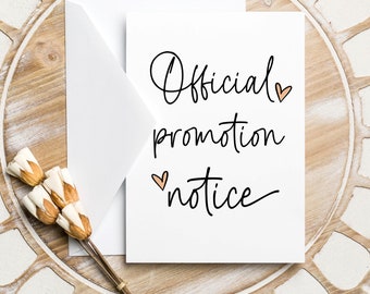 Pregnancy Reveal Card for Family & Friends, Official Promotion Notice Pregnancy Announcement, Going to be Promoted to Aunty Grandparents