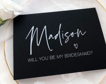 Personalized Will You Be My Bridesmaid Asking Card, Bridesmaid Request, Bridesmaid Gift Ideas, Custom Bridesmaid Proposal Card, BT BW