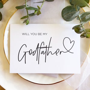 ¿Serás mi tarjeta de padrino, tarjeta de propuesta del padre de Dios, regalo de bautizo, regalo de bautismo, tarjeta de propuesta de padrino, tarjeta de petición de padrino CS