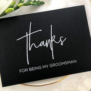 Danke für meine Groomsman-Hochzeitstagkarte, Groomsman-Geschenke, Trauzeuge-Dankeschön-Karten, Groomsmen-Ideen, Brautparty CS BW