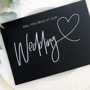 Hochzeitskarte, Lesergeschenk Hochzeit, Brautpaar Geschenke, Lesekarte, Herz, Wunsch Karte, Modern