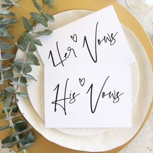Tarjetas de votos matrimoniales modernos, folleto, cuaderno de votos de ella, votos de él y de ella, para mi novia, libro de votos matrimoniales, libro de votos de boda moderno