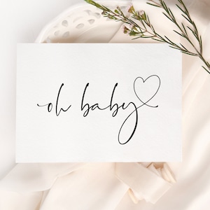 Glückwunschkarte Zur Schwangerschaft Oh Baby, für Schwester, Neue Baby Glückwunschkarte, Sie sind schwanger für Freundin, werdende, werdende Mama geschenk