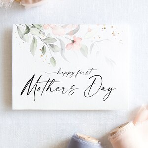 Primer regalo del día de la madre floral, nuevas tarjetas de mamá, regalo del primer día de la madre, tarjeta elegante, tarjeta de mamá, para el día de la madre, tarjeta de recuerdo del corazón, mamá