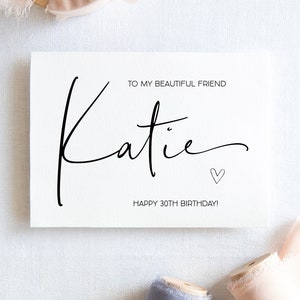 Benutzerdefinierte Geburtstagskarte für Freunde, Geburtstagskarten Freundin, Geschenk für Schwester von Geschwistern, beste Freundin Geburtstagsidee für ihre süße Liebe