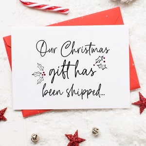 Weihnachten Schwangerschaftsankündigung für Schwester, Schwangerschaft enthüllen Geschenk für Eltern, ich bin schwanger, niedliches neues Baby, das Idee für Freunde ankündigt