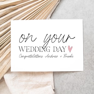 Cartão de parabéns pelo dia do casamento para presente de noiva e noivo, cartão personalizado para se casar, Sr. e Sra., parabéns ao casal feliz e noivo