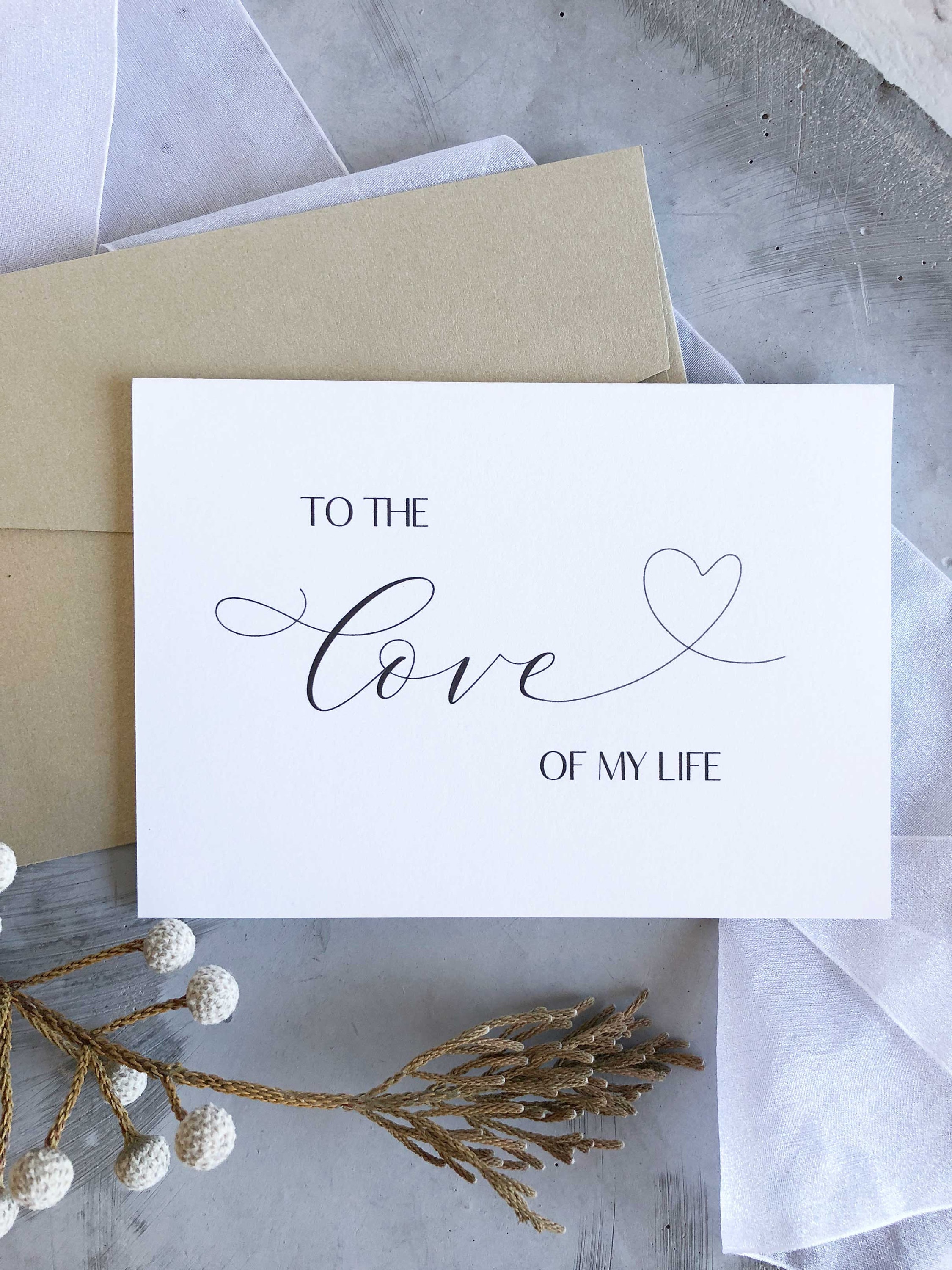 I Love You, Groom Gift from Bride Love Card