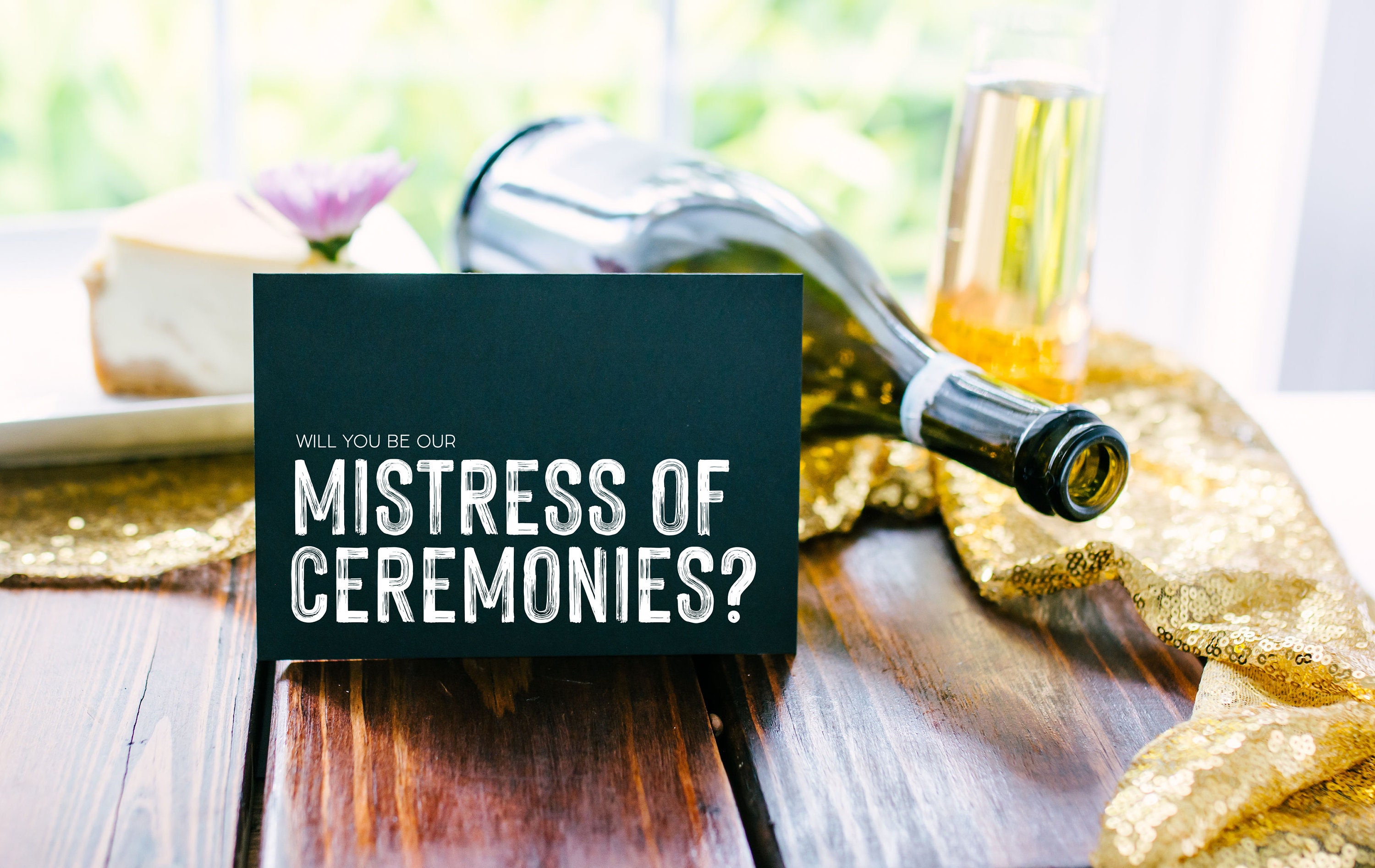 Black Wedding MC Card Mistress of Ceremonies Card Wedding Etsy Australia