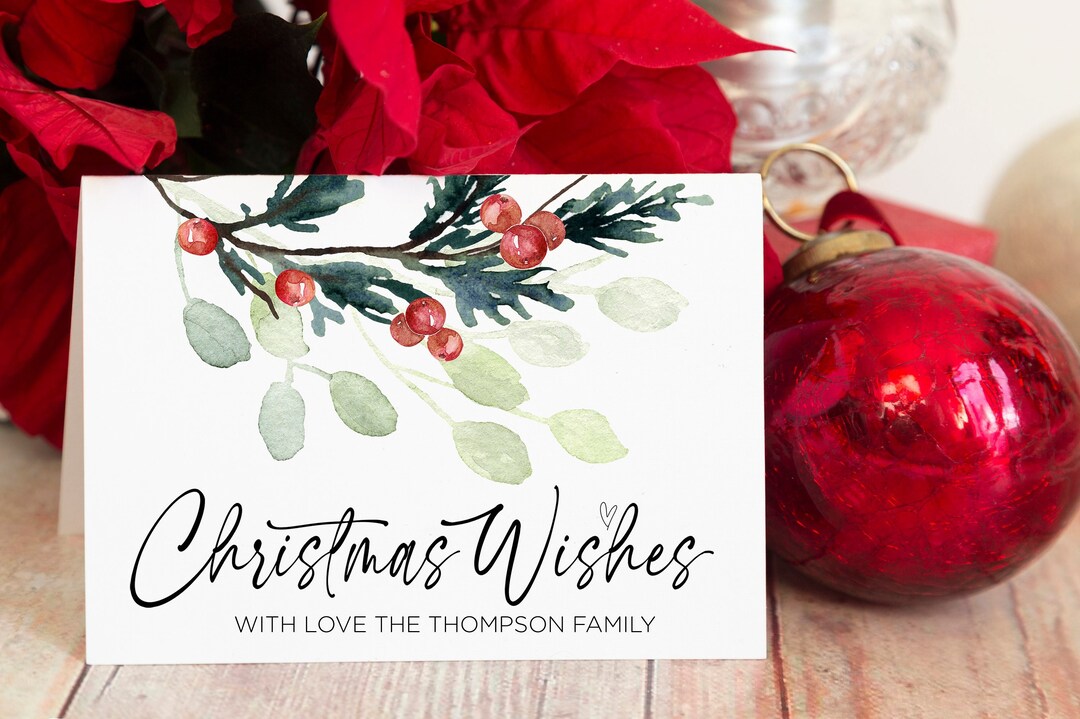 Christmas Cards Holiday Cards Personalized Christmas Card Etsy