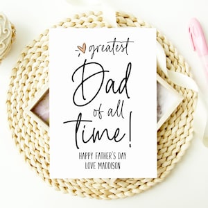 Biglietto personalizzato per la festa del papà dalla figlia, al papà dalla famiglia, regalo carino per la festa del papà, regali semplici dal figlio al papà, biglietto per festeggiare il papà