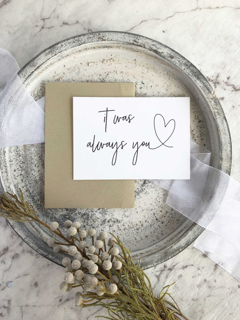 It Was Always You Wedding Card Groom Gift From Bride Groom Etsy