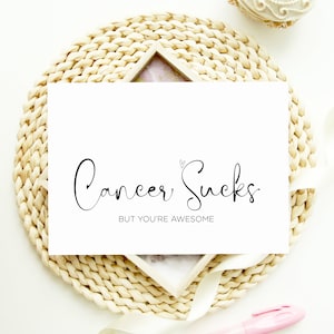 Carte d'encouragement pour le cancer du sein, carte Sucks Sister Cancer, Get Well Soon Cancer Sympathy Gift, Thinking of You, Feel Better Friend Survivor