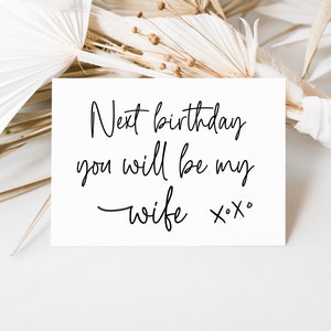 Carte de joyeux anniversaire pour fiancé, prochain anniversaire, vous serez ma femme, cadeau pour petite amie de petit ami, anniversaire de conjoint pour elle de mari