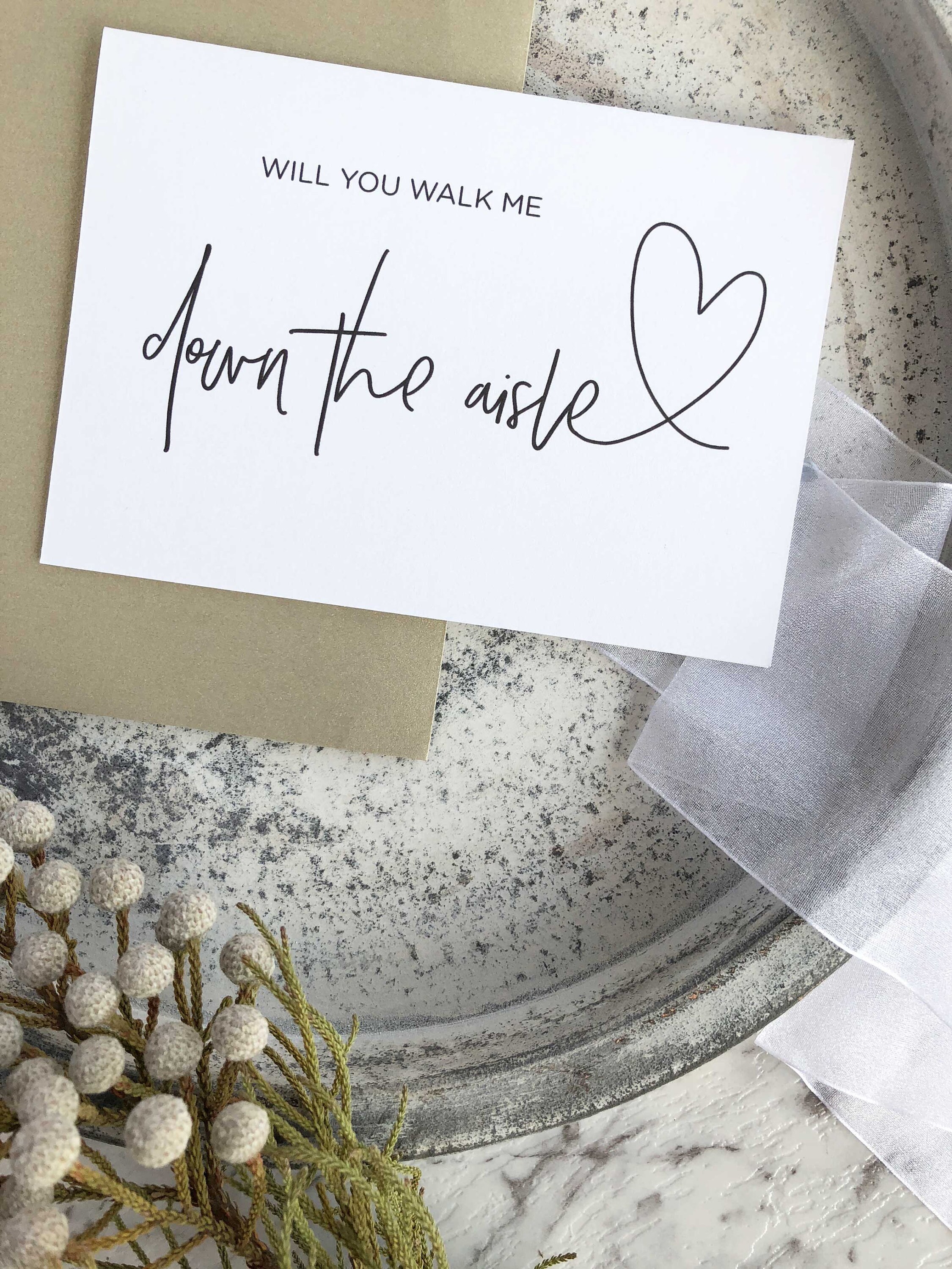 Will You Walk Me Down the Aisle Card for Dad Father of the | Etsy