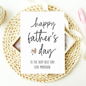 Biglietto personalizzato per la festa del papà dalla figlia, al papà dalla famiglia, regalo carino per la festa del papà, regali semplici dal figlio al papà, biglietto per festeggiare il papà