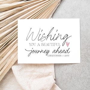 Congratulations Wedding Day Card for Bride & Groom Gift, Personalised Card Getting Married, Mr and Mrs, Wishing a Beautiful Journey Engaged