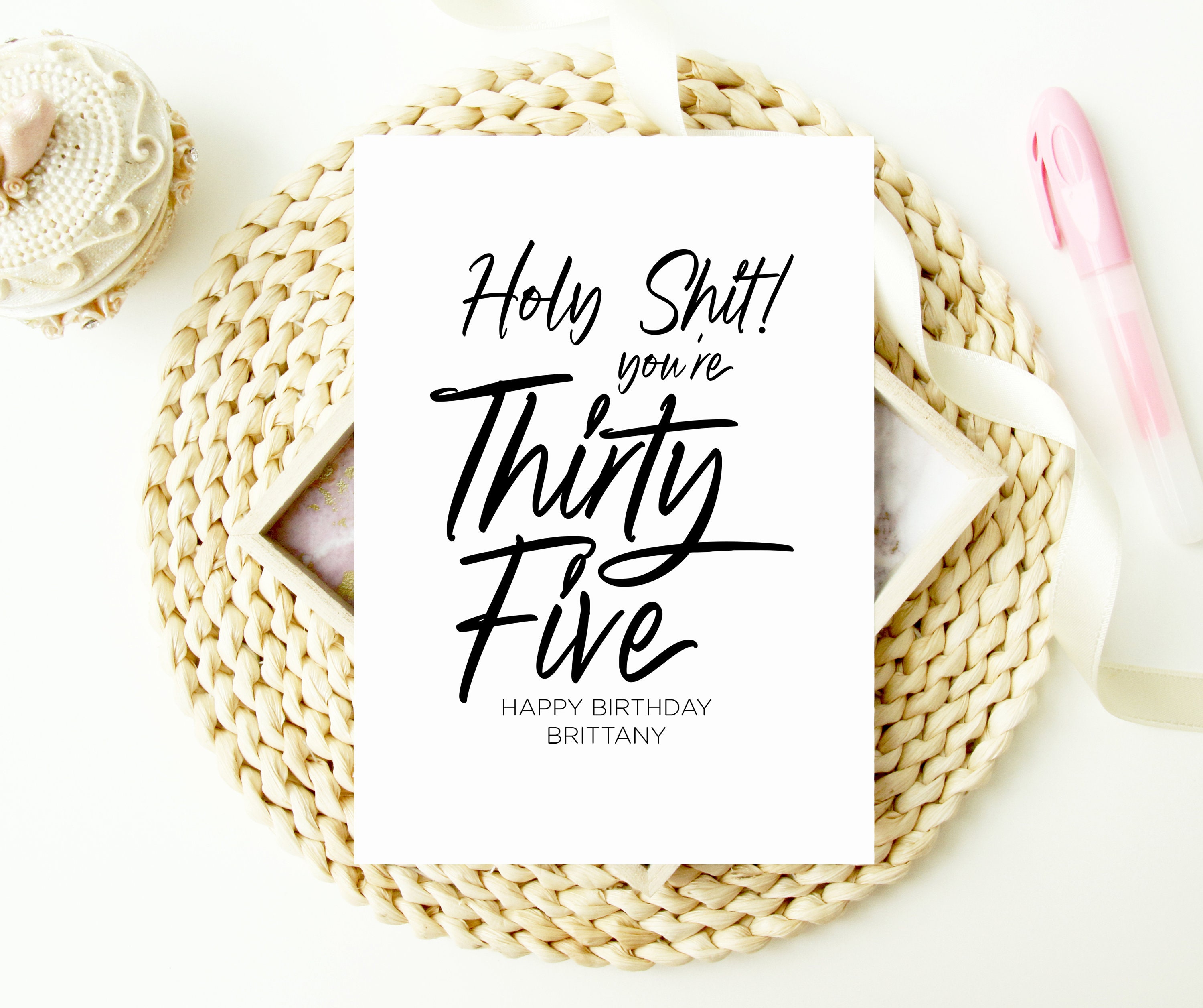 Funny Personalized 35th Birthday Card, Thirty Fifth Bday for Him Her ...