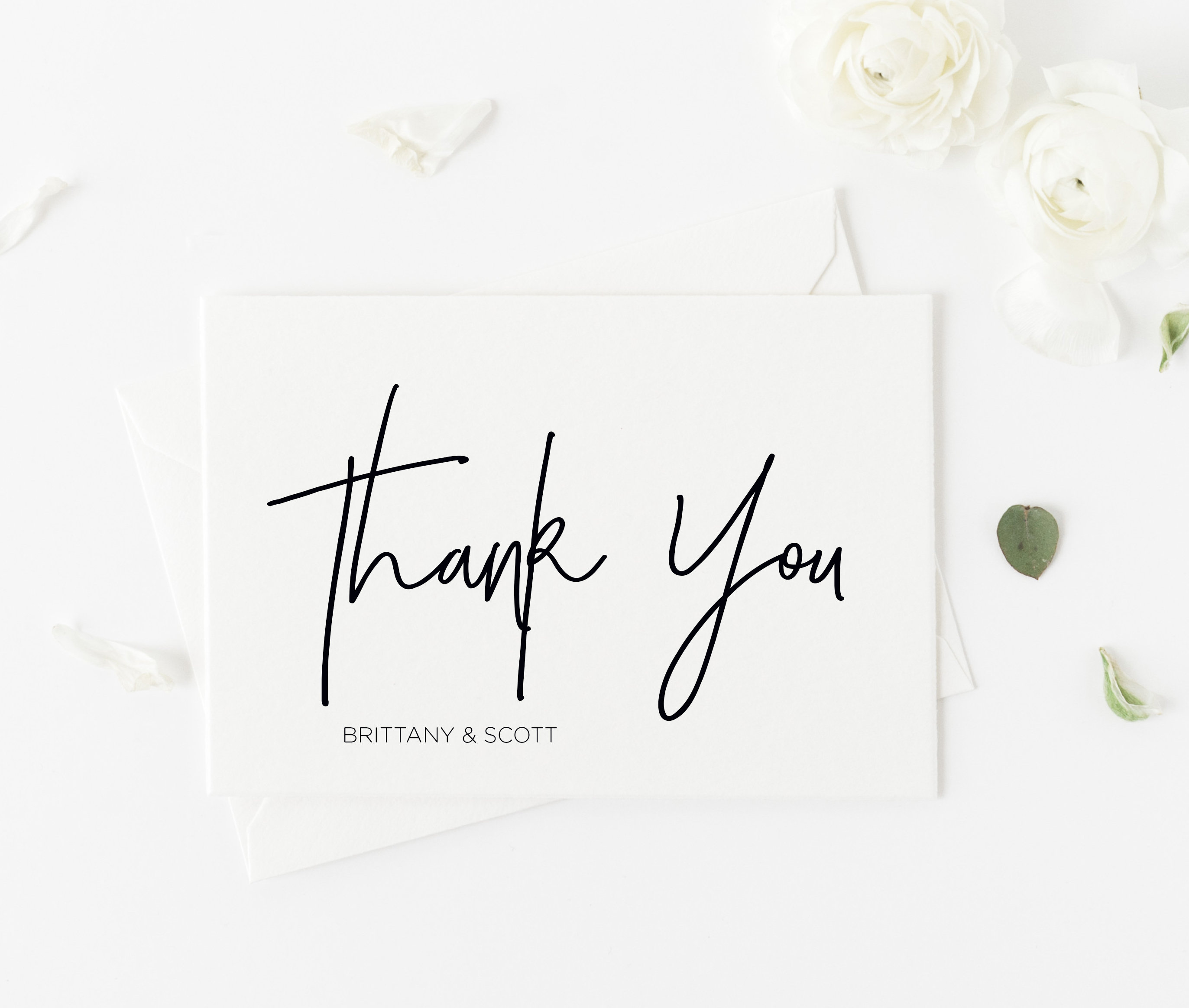 Wedding Thank You Card Template Wedding Thank You Cards Etsy Australia