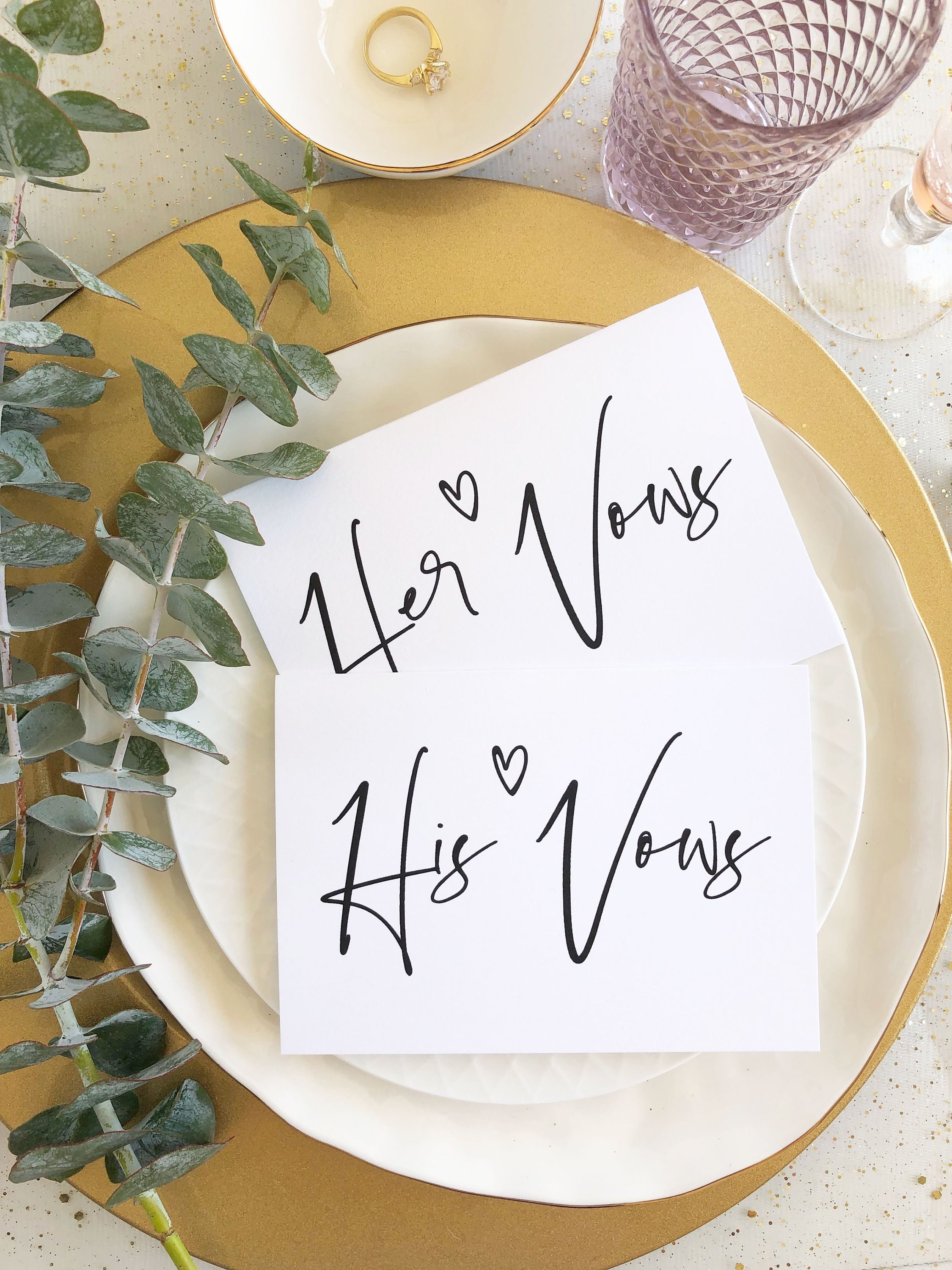 Modern Wedding Vows Cards, Booklet, Her Vows Notebook, His and Hers Modern Wedding Vows Cards, Booklet, Her Vows Notebook, His and Hers